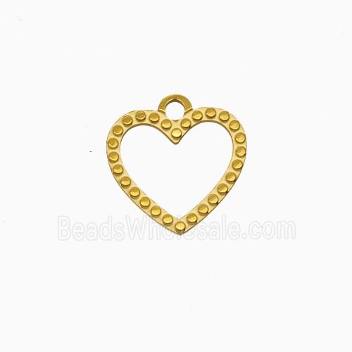 Stainless Steel Heart Pendant Gold plated