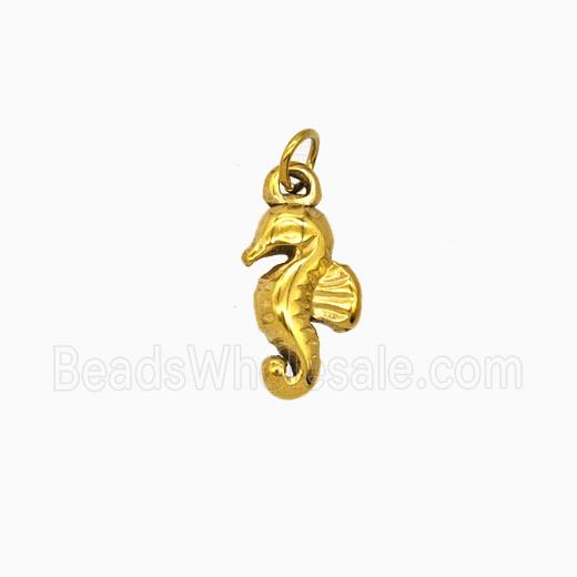 Stainless Steel Seahorse Pendant Gold Plated