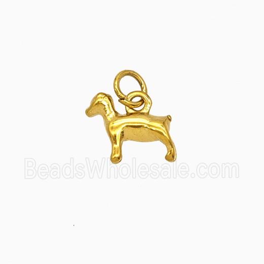 Stainless Steel Dog Pendant Gold plated