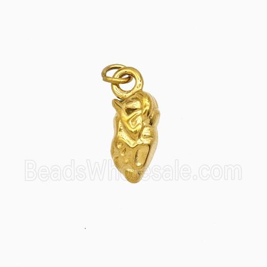 Stainless Steel Pupa Pendant Gold plated