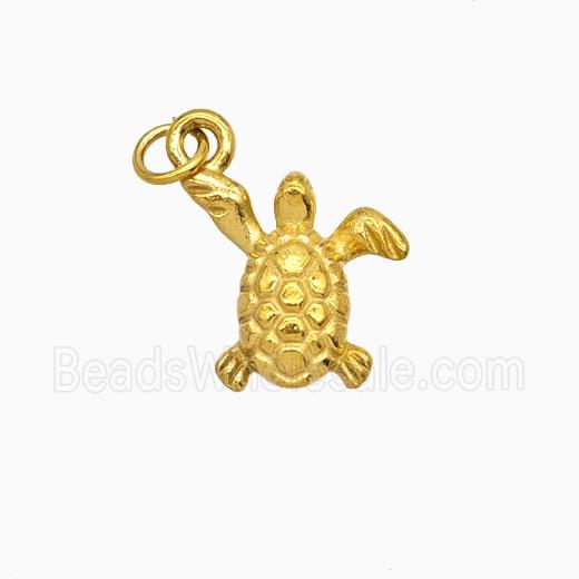 Stainless Steel Tortoise Pendant Gold Plated