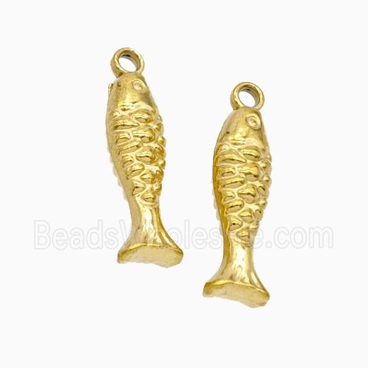 Stainless Steel Fish Pendant Gold Plated