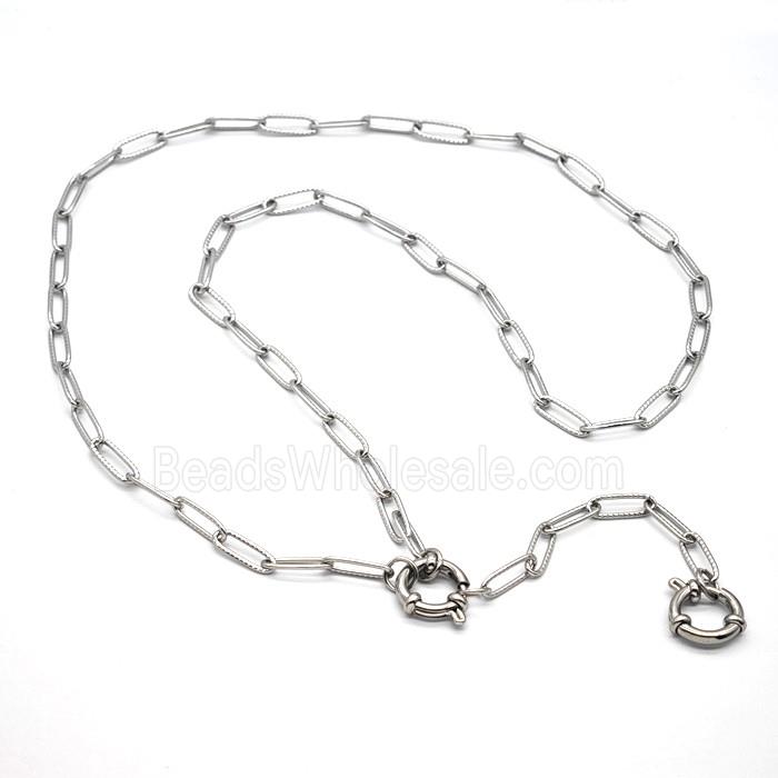 Raw Stainless Steel Necklace Chain