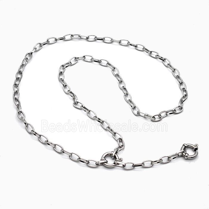 Raw Stainless Steel Necklace Chain