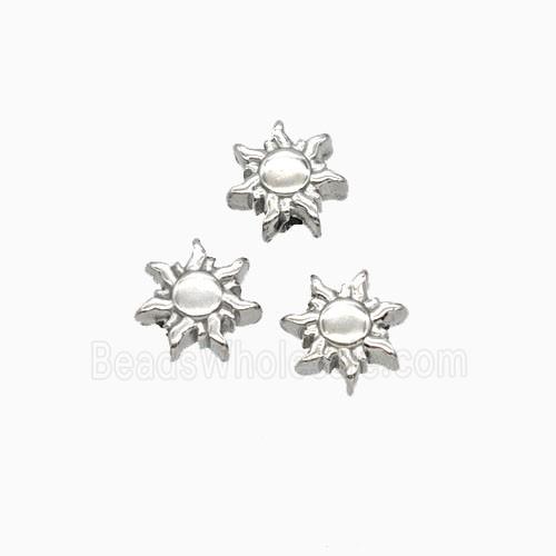Raw Stainless Steel Sun Beads