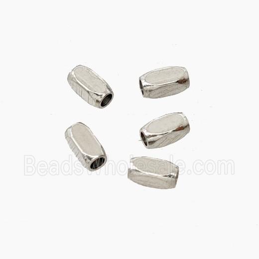 Raw Stainless Steel Cuboid Beads