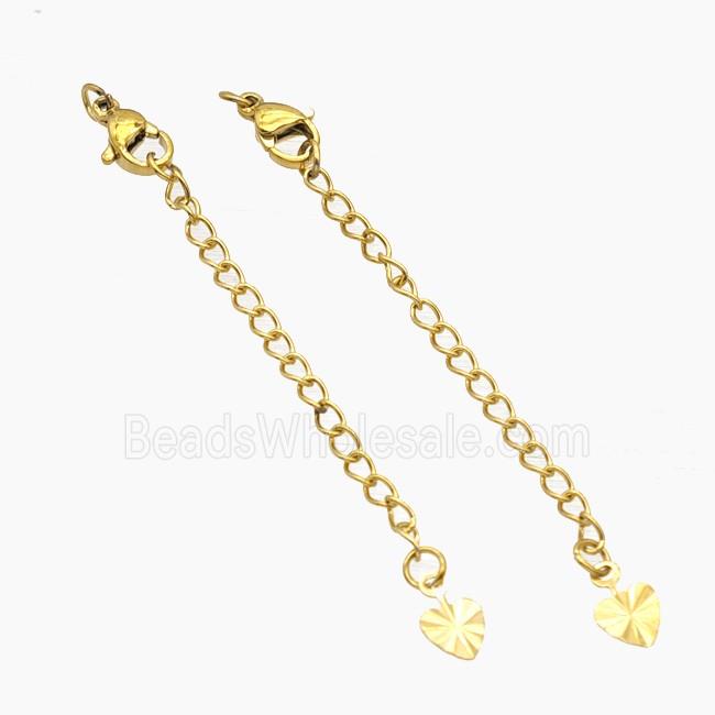 Stainless Steel Necklace Extender Gold Plated