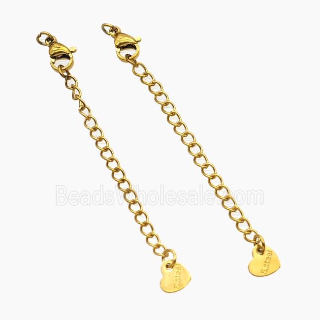 Stainless Steel Necklace Extender Gold Plated