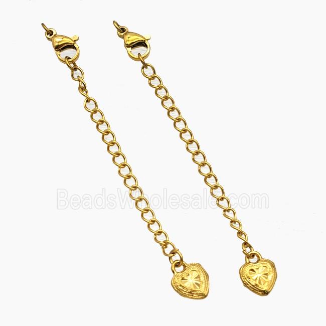 Stainless Steel Necklace Extender Gold Plated