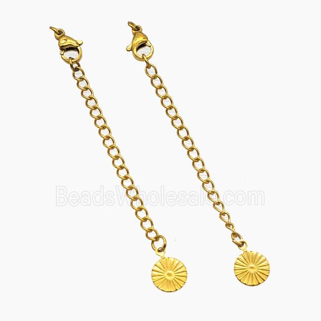 Stainless Steel Necklace Extender Gold Plated