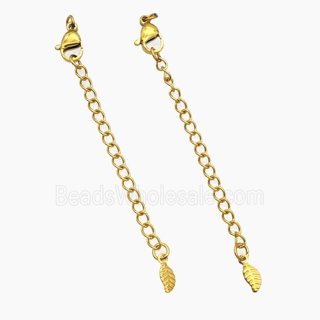 Stainless Steel Necklace Extender Gold Plated