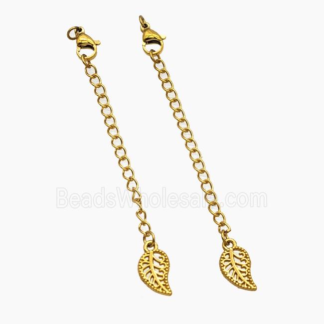 Stainless Steel Necklace Extender Gold Plated