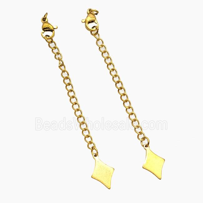 Stainless Steel Necklace Extender Gold Plated