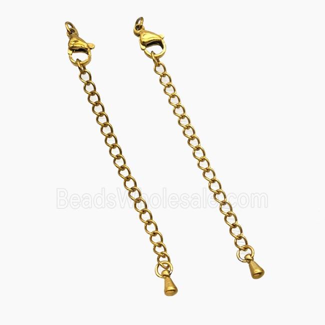Stainless Steel Necklace Extender Gold Plated