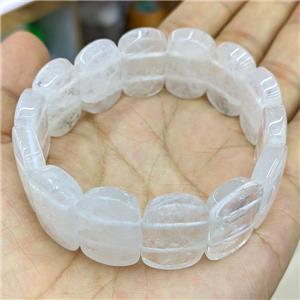 Natural Clear Quartz Bracelet Stretchy, approx 15-24mm [BR11199]
