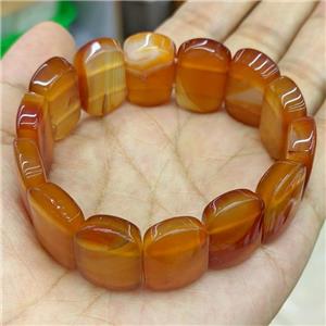 Natural Red Carnelian Agate Bracelet Stretchy, approx 15-24mm [BR11208]