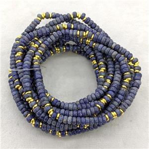 Natural Blue Lapis Bracelets Stretchy Rondelle, approx 4mm [BR11235]