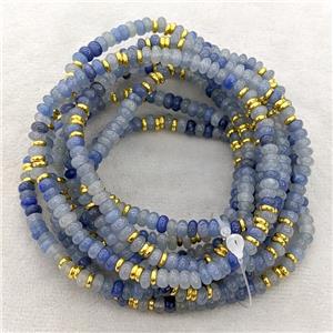 Natural Blue Aventurine Bracelets Stretchy Rondelle, approx 4mm [BR11238]