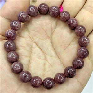 Natural Strawberry Quartz Bracelets Round Stretchy, approx 10mm [BR11247]