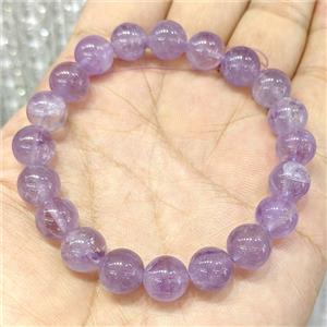 Natural Lavender Amethyst Bracelet Stretchy, approx 10mm [BR11250]