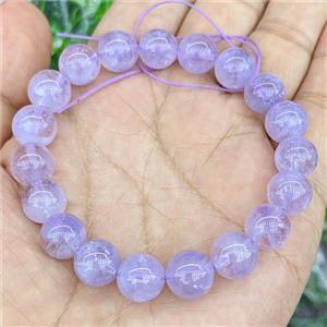 Natural Lavender Chalcedony Quartz Bracelet Stretchy, approx 10mm [BR11252]