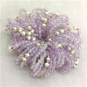 Purple Amethyst Rings Stretchy, approx 3mm, 18mm dia [BR11322]