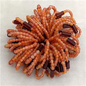 Red Carnelian Agate Rings Stretchy, approx 3mm, 18mm dia [BR11324]