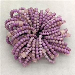 Purple Phosphosiderite Rings Stretchy, approx 3mm, 18mm dia [BR11325]