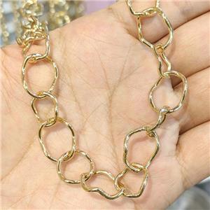Alloy Chain Gold Plated, approx 14mm, 14-17mm [CH11028]