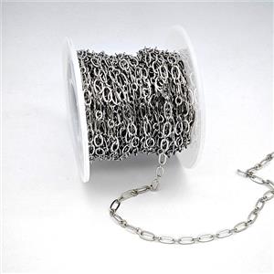 Copper Chain, Platinum Plated, approx 2.5x3mm, 3x6mm [CH11034]