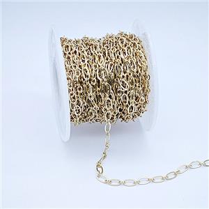 Copper Chain, Gold Plated, approx 2.5x3mm, 3x6mm [CH11035]