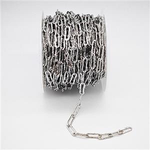 Copper Chain, Platinum Plated, approx 4-12mm [CH11038]