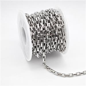 Copper Chain, Platinum Plated, approx 3x5mm [CH11040]