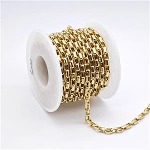 Copper Chain, Gold Plated, approx 3x5mm [CH11041]