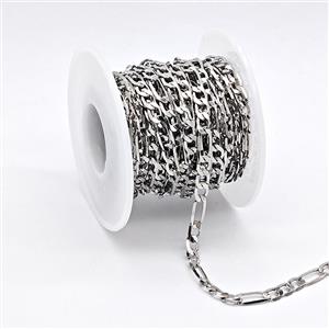 Copper Chain, Platinum Plated, approx 4.5mm [CH11042]