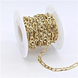 Copper Chain, Gold Plated, approx 4.5mm [CH11043]