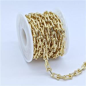 Copper Chain, Gold Plated, approx 7x10mm [CH11047]