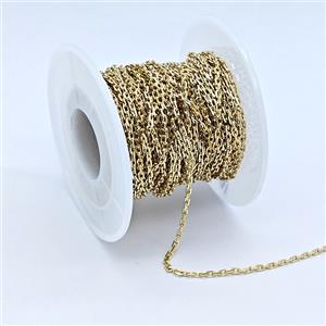 Copper Chain, Gold Plated, approx 1.5x2mm [CH11050]