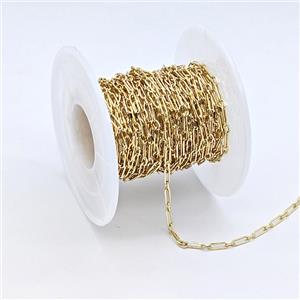 Copper Chain, Gold Plated, approx 2x3mm, 2x6mm [CH11052]