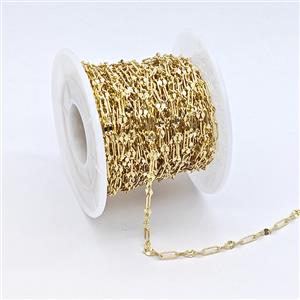 Copper Chain, Gold Plated, approx 3mm, 2x6mm [CH11054]