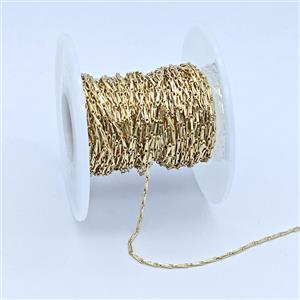 Copper Chain, Gold Plated, approx 1x5mm [CH11056]