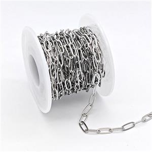 Copper Chain, Platinum Plated, approx 4x11mm [CH11059]