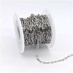 Copper Chain, Platinum Plated, approx 3x6.5mm [CH11061]