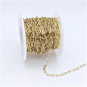 Copper Chain, Gold Plated, approx 3x6.5mm [CH11062]