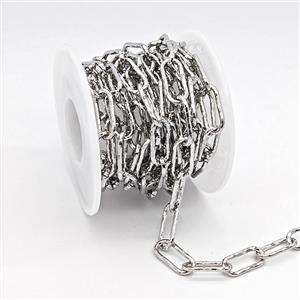 Copper Chain, Platinum Plated, approx 7.5x16.5mm [CH11069]