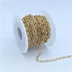 Copper Chain, Gold Plated, approx 3.5x6mm [CH11072]