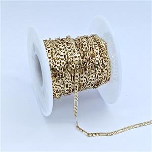 Copper Chain, Gold Plated, approx 2.5mm wide [CH11074]