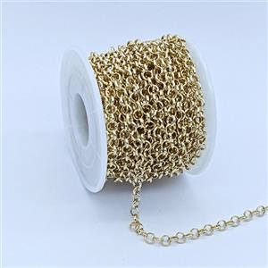 Copper Rolo Chain Gold Plated, approx 4mm [CH11080]