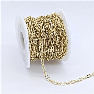 Copper Chain, Gold Plated, approx 3.5x8mm [CH11082]