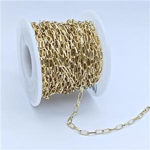 Copper Chain, Gold Plated, approx 3x6mm [CH11086]